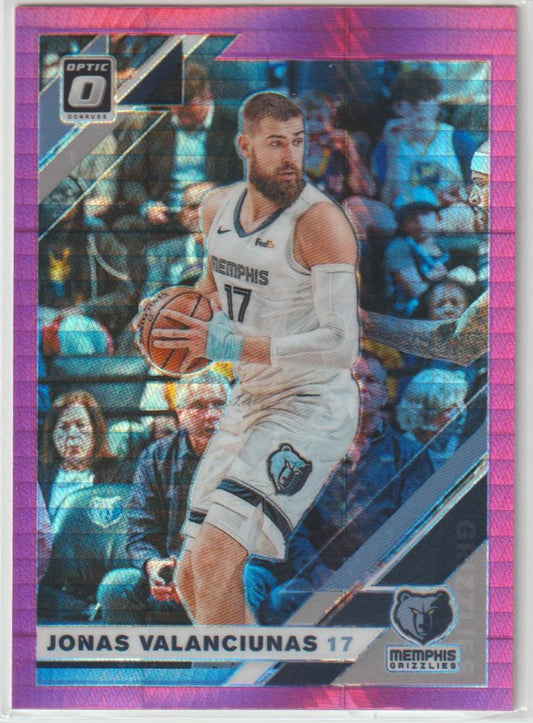 130 Jonas Valanciunas - Memphis Grizzlies Hyper Pink Prizm