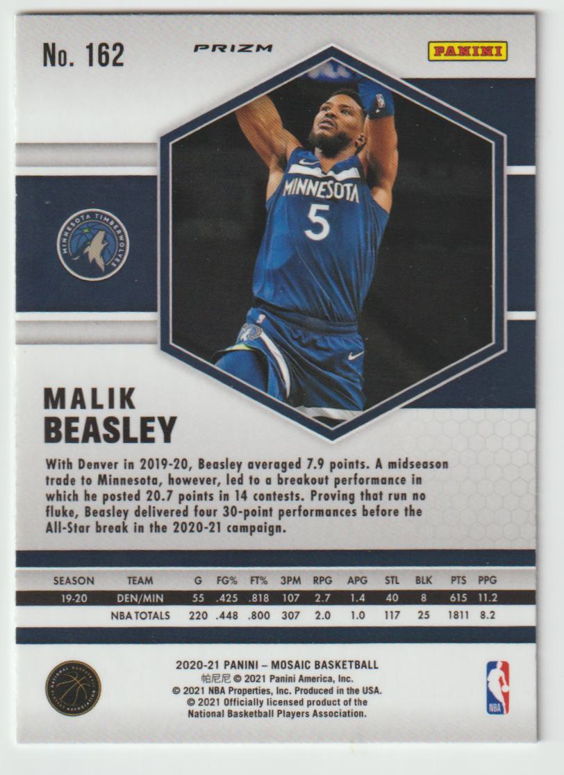 162 Malik Beasley - Minnesota Timberwolves Green