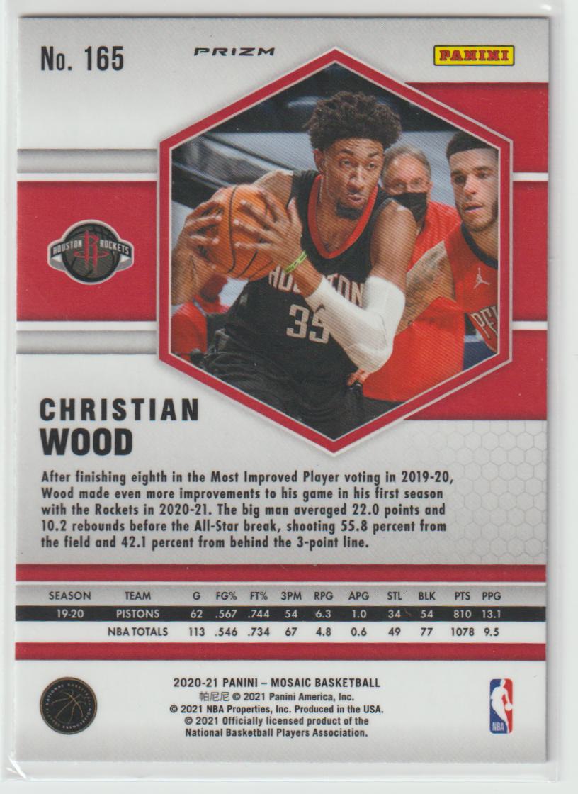 165 Christian Wood - Houston Rockets Reactive Orange