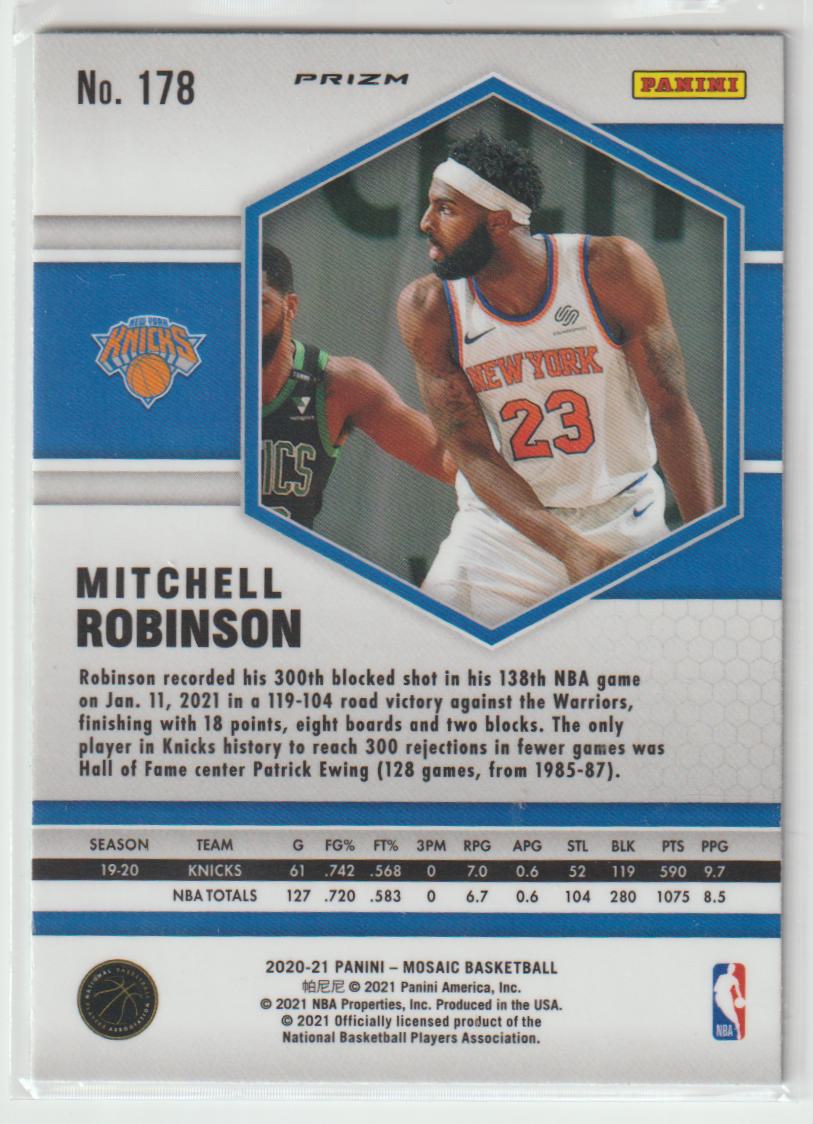 178 Mitchell Robinson - New York Knicks Green