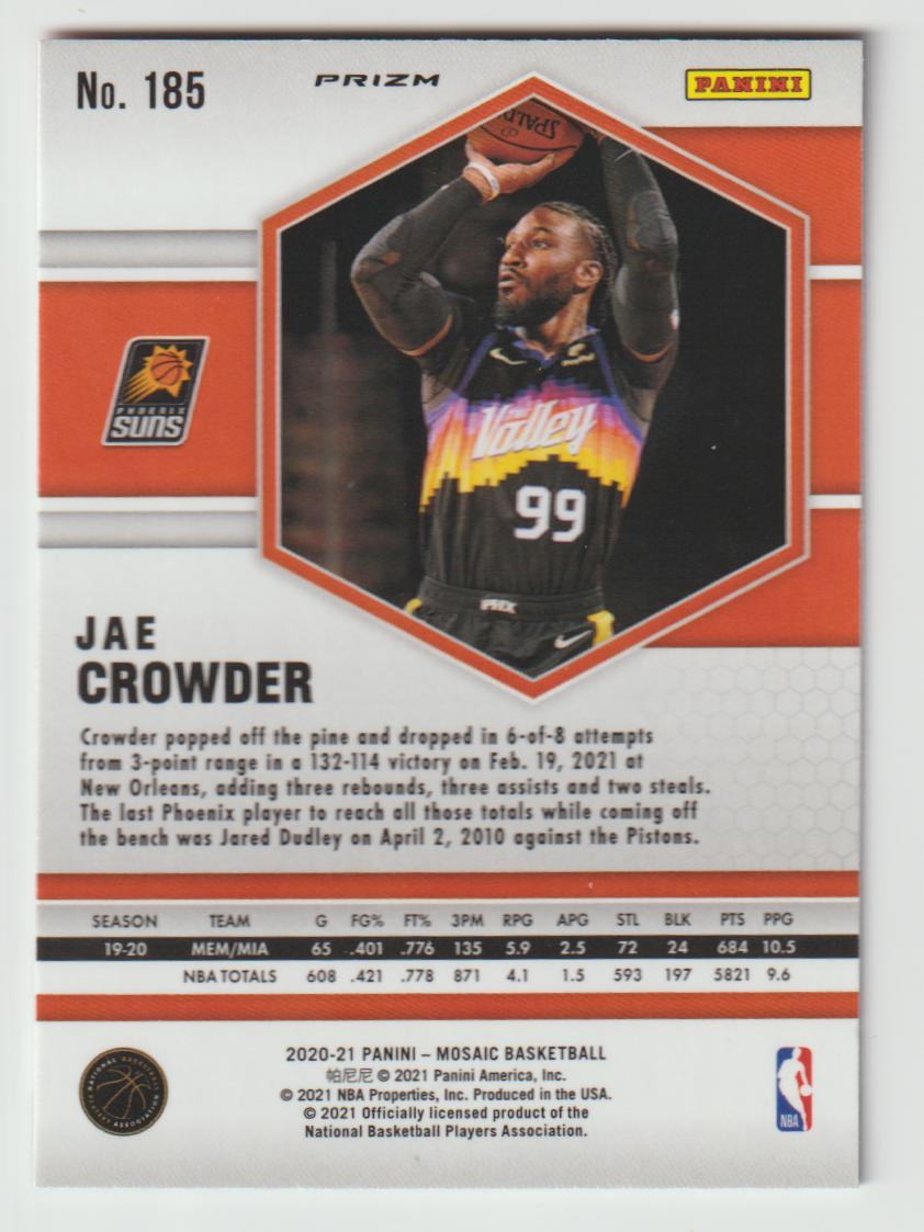 185 Jae Crowder - Phoenix Suns Camo Pink