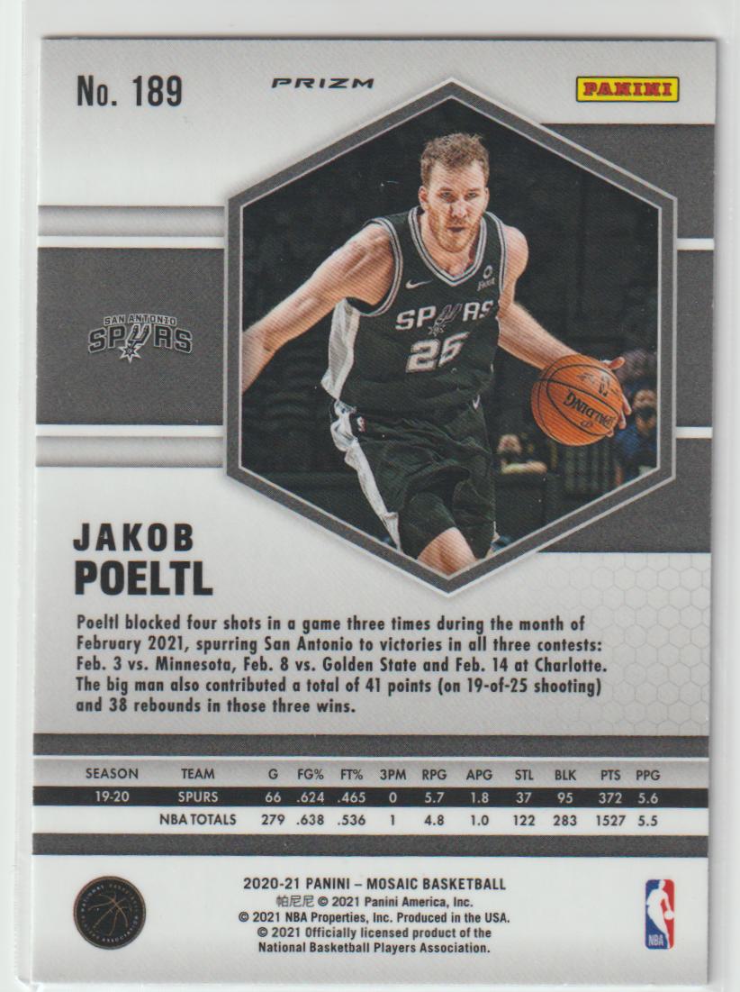 189 Jakob Poeltl - San Antonio Spurs Red Wave