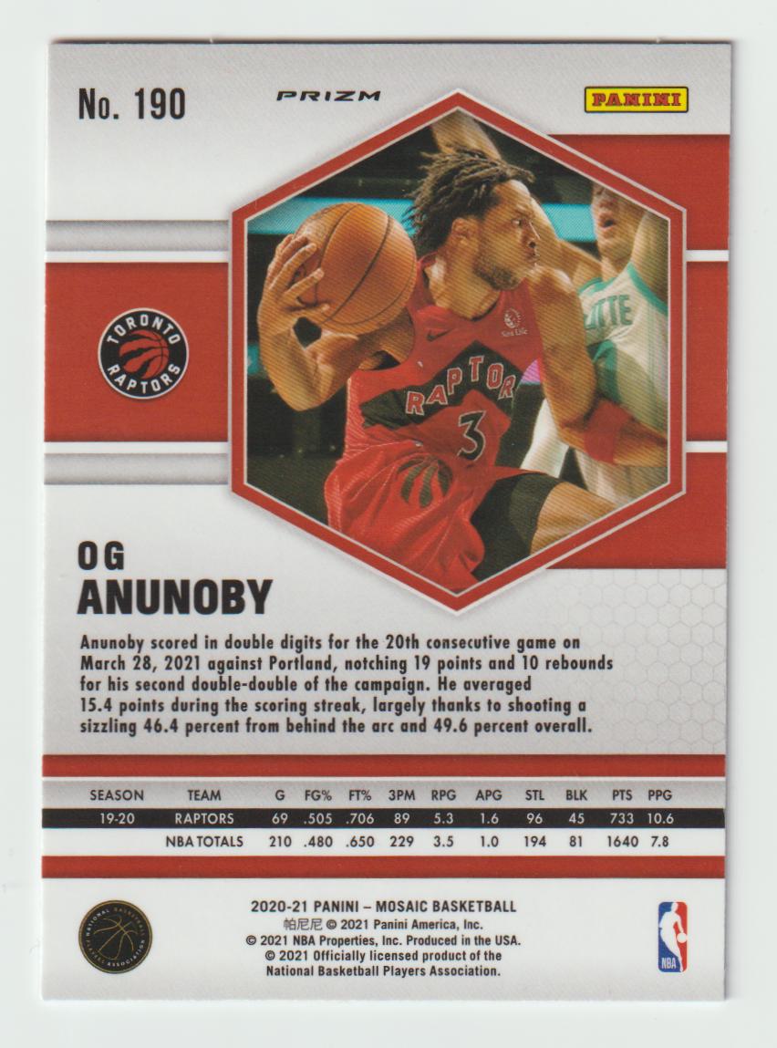 190 OG Anunoby - Toronto Raptors Green