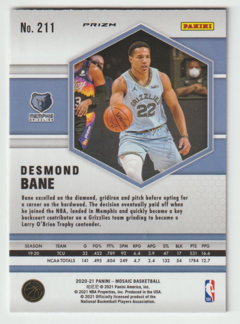 211 Desmond Bane - Memphis Grizzlies Red Wave