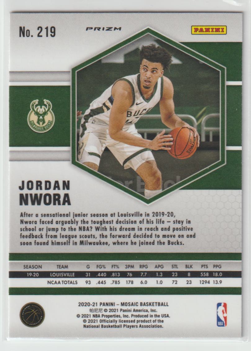 219 Jordan Nwora - Milwaukee Bucks Camo Pink