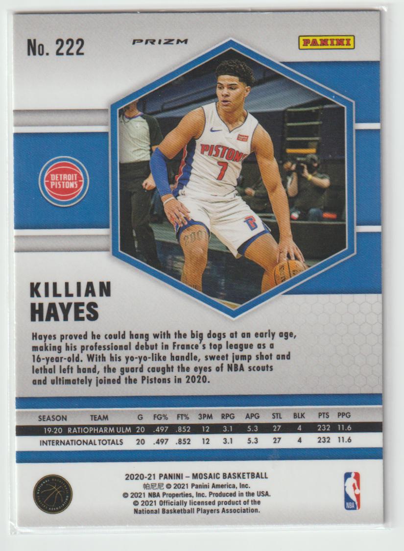 222 Killian Hayes - Detroit Pistons Camo Pink