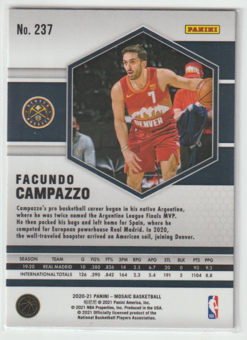 237 Facundo Campazzo - Denver Nuggets Mosaic