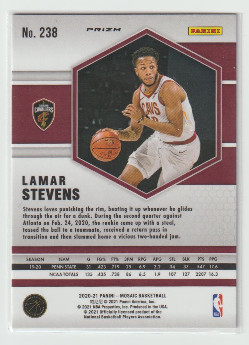 238 Lamar Stevens - Cleveland Cavaliers Camo Pink