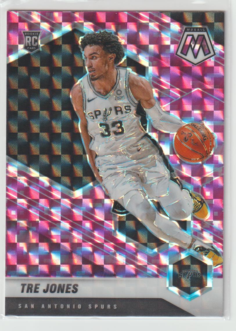 243 Tre Jones - San Antonio Spurs Camo Pink