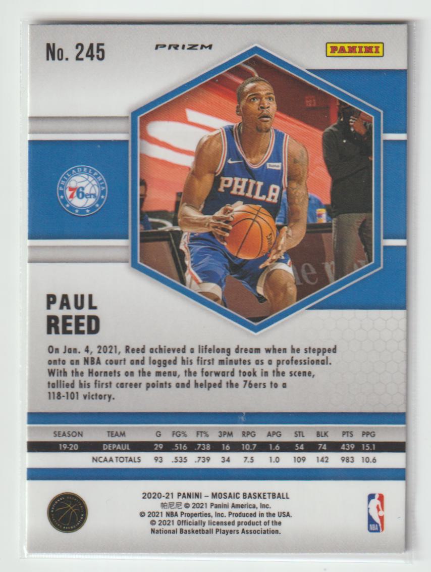 245 Paul Reed - Philadelphia 76ers Camo Pink