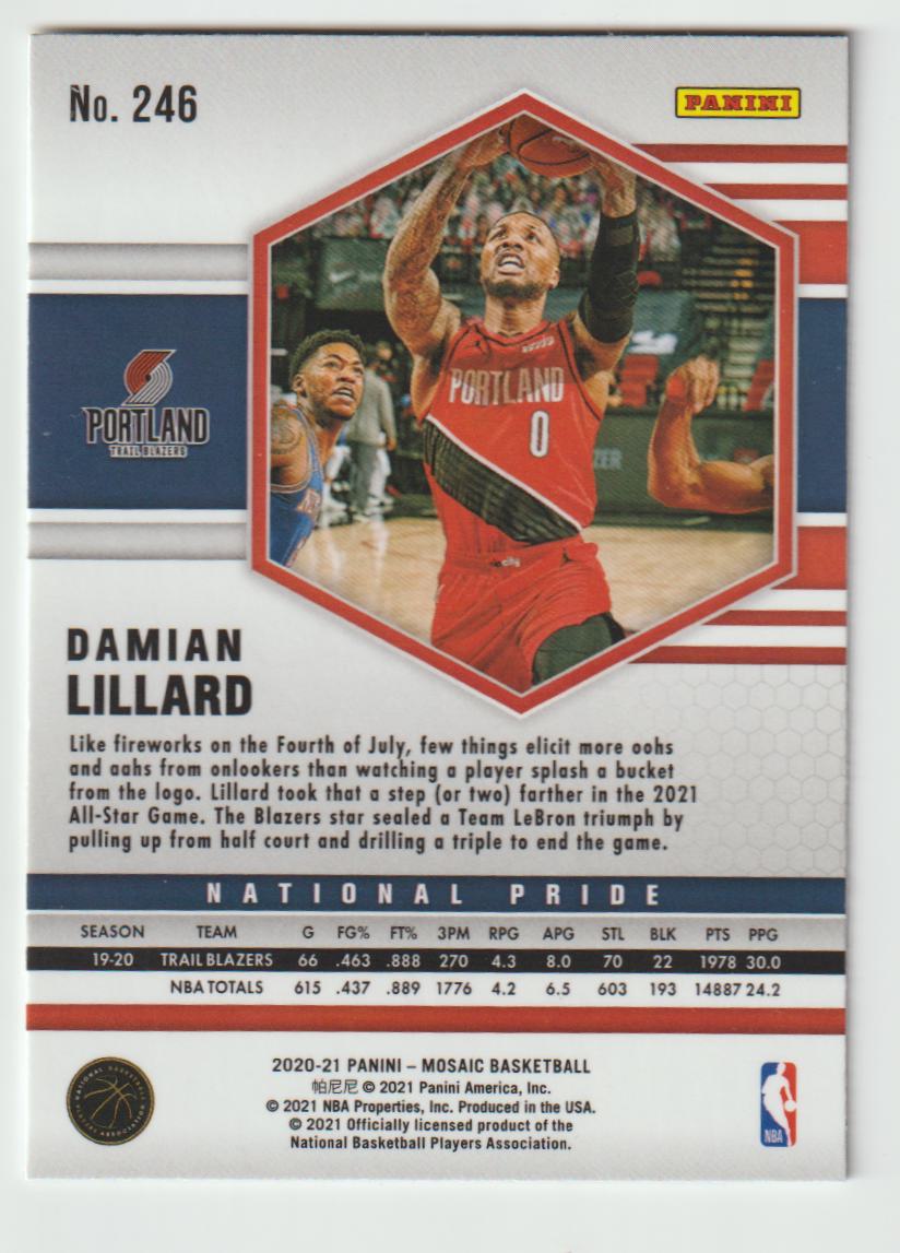 246 Damian Lillard - Portland Trail Blazers Mosaic