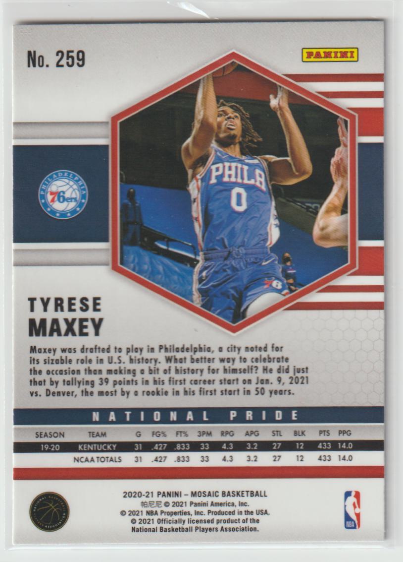 259 Tyrese Maxey - Philadelphia 76ers Silver