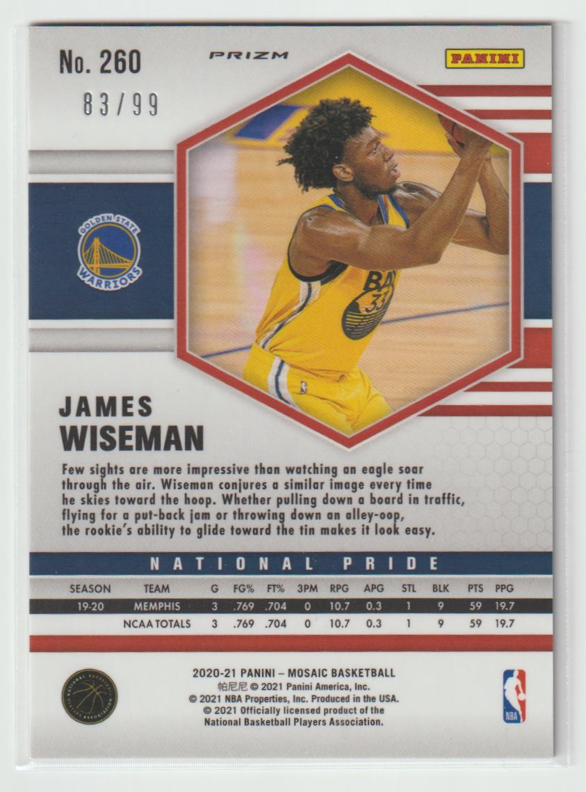260 James Wiseman - Golden State Warriors Blue 83/99