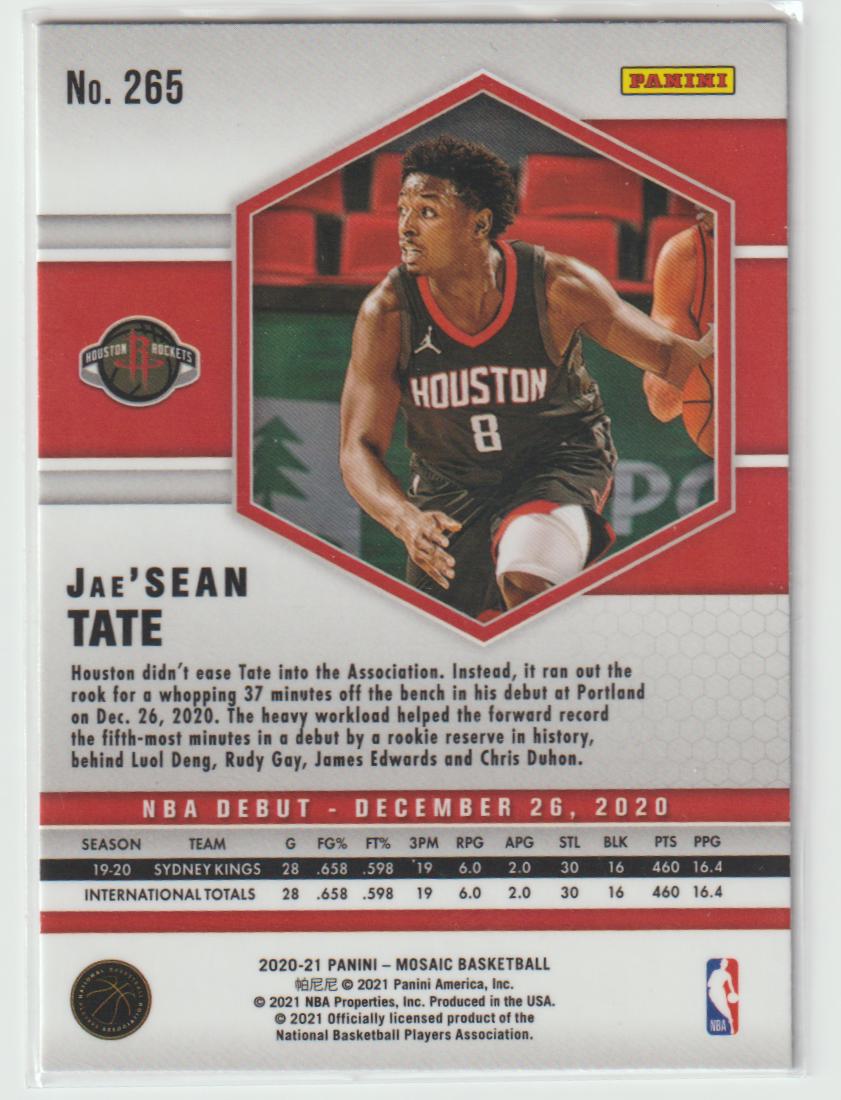 265 Jae'Sean Tate - Houston Rockets Silver