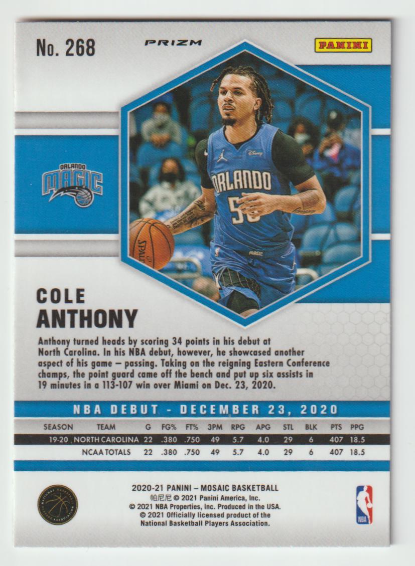 268 Cole Anthony - Orlando Magic Red Wave