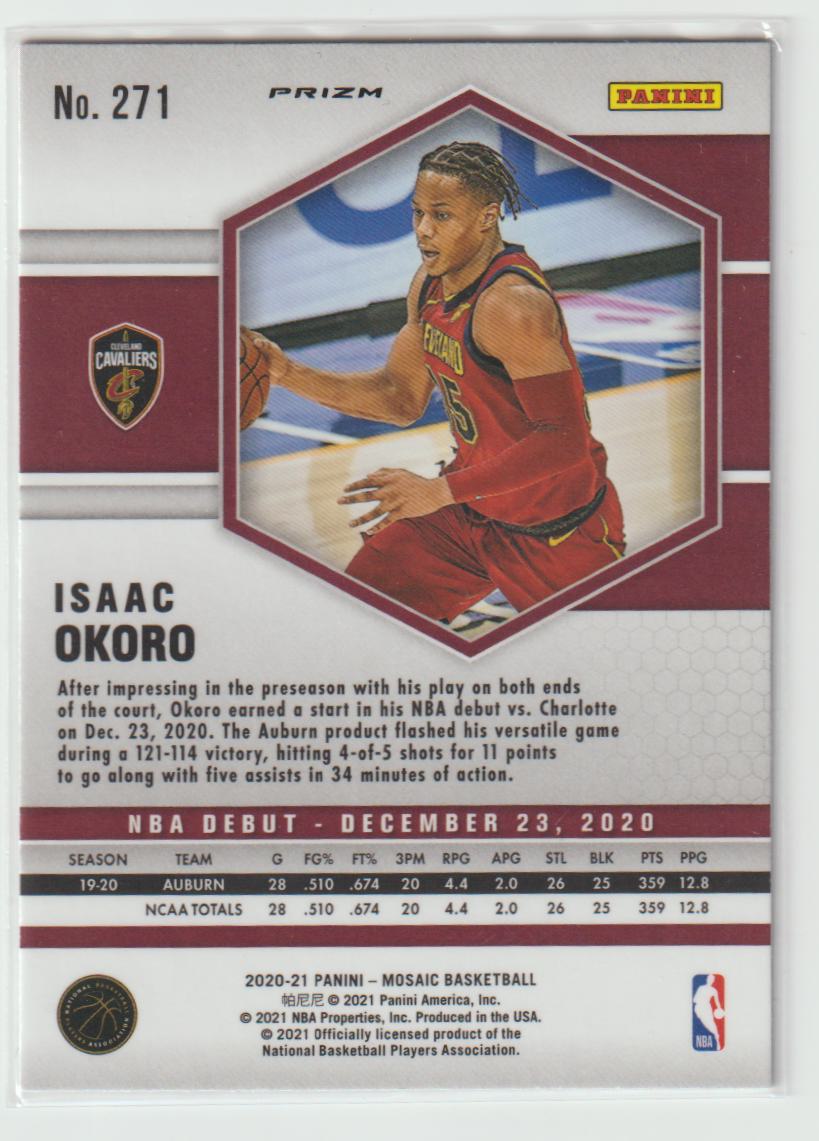 271 Isaac Okoro - Cleveland Cavaliers Camo Pink