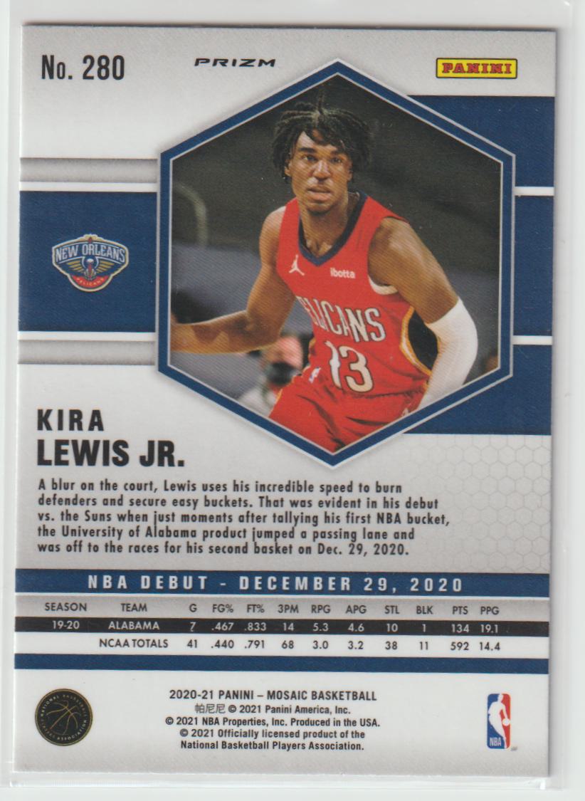 280 Kira Lewis Jr. - New Orleans Pelicans Camo Pink