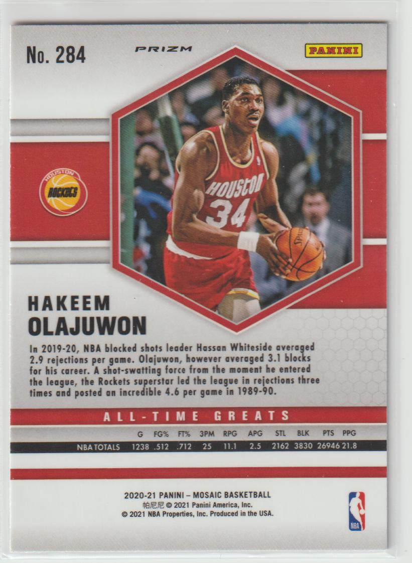 284 Hakeem Olajuwon - Houston Rockets Camo Pink