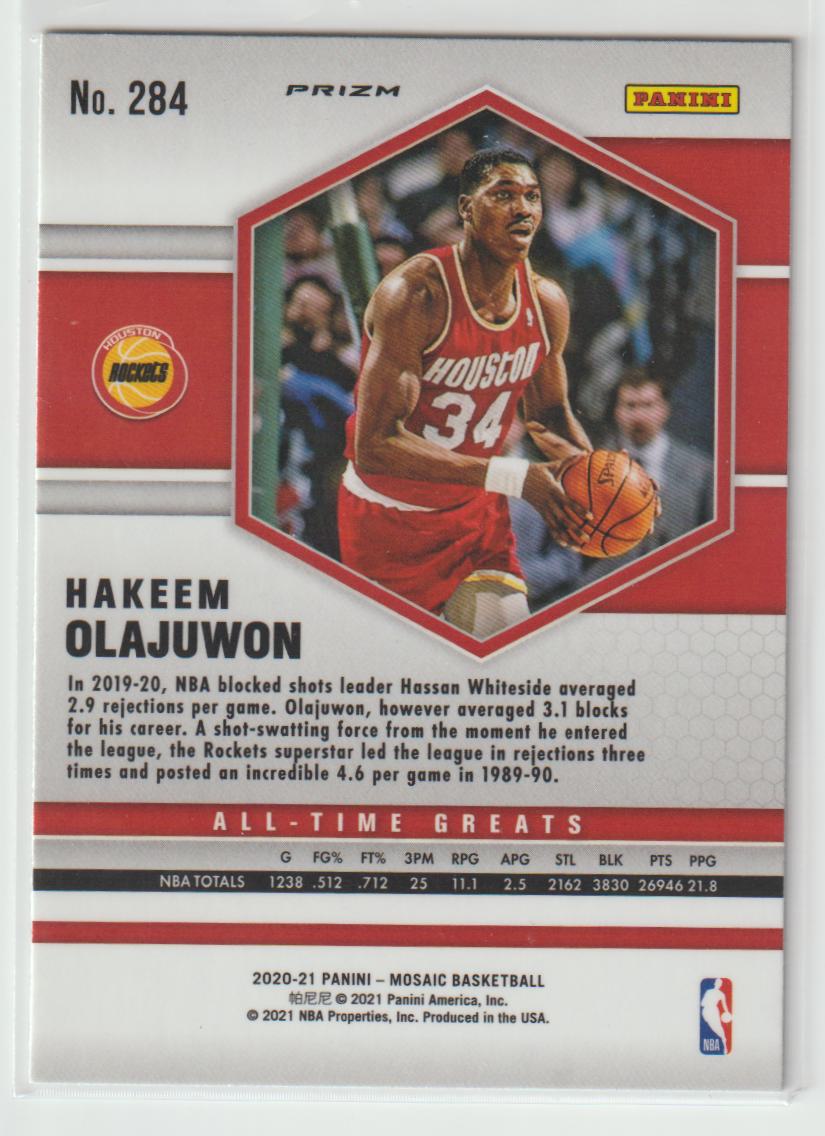 284 Hakeem Olajuwon - Houston Rockets Green