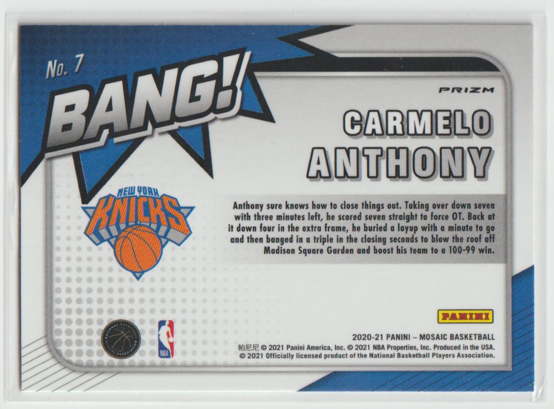 Bang 007 Carmelo Anthony - New York Knicks Green