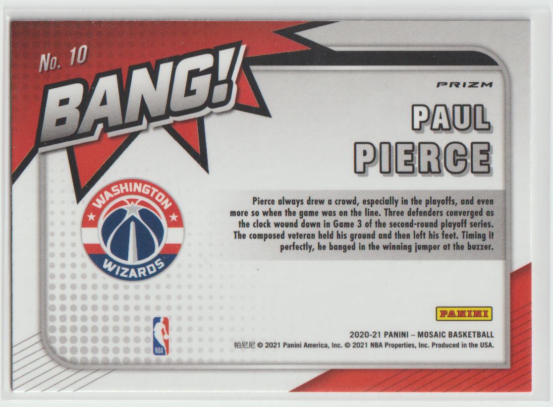 Bang 010 Paul Pierce - Washington Wizards Green