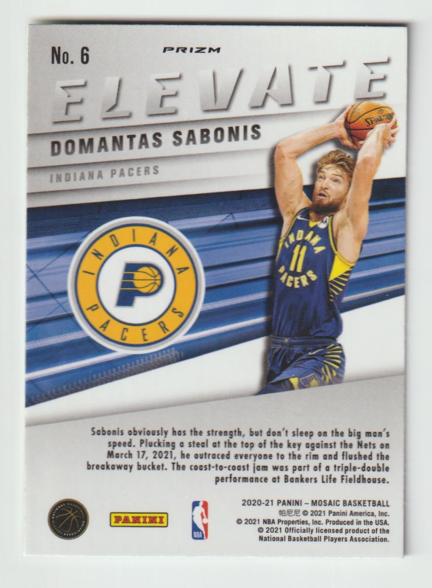 Elevate 006 Domantas Sabonis - Indiana Pacers Green