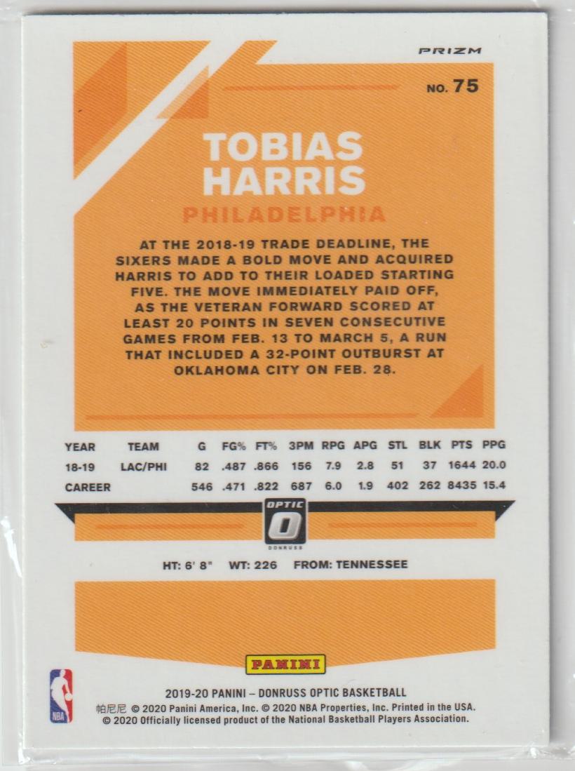 075 Tobias Harris - Philadelphia 76ers Holo