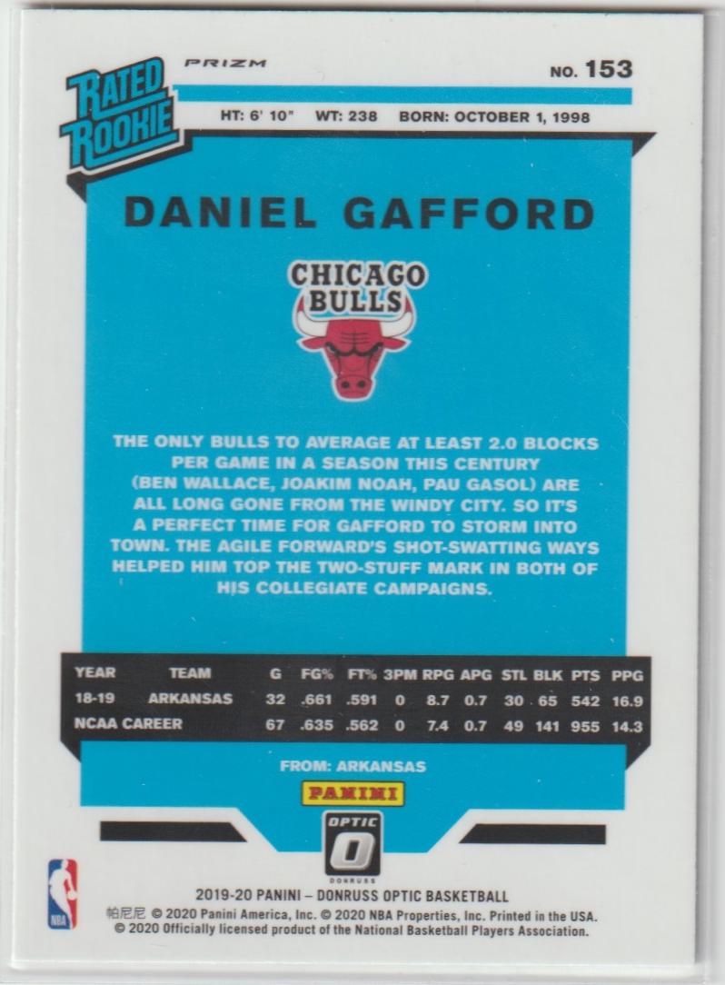 153 Daniel Gafford - Chicago Bulls Holo