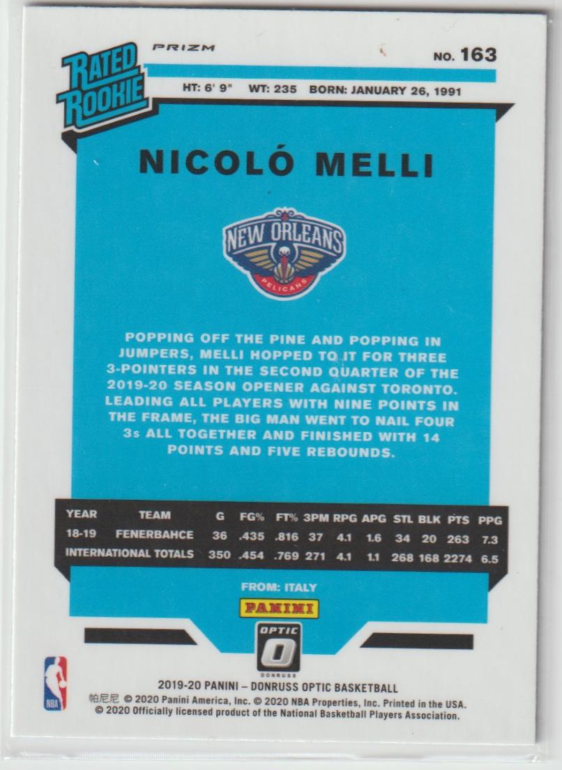 163 Nicolo Melli - New Orleans Pelicans Blue Velocity