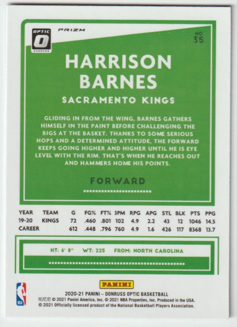 035 Harrison Barnes - Sacramento Kings Purple