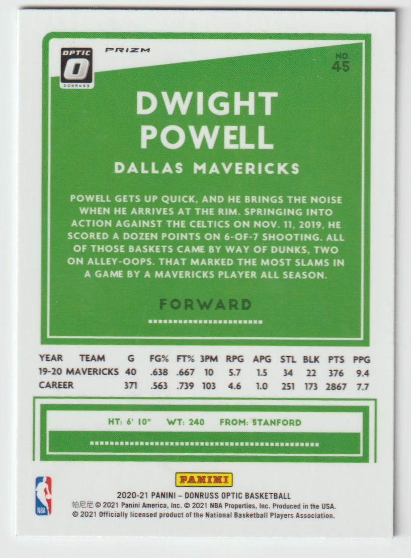 045 Dwight Powell - Dallas Mavericks Purple