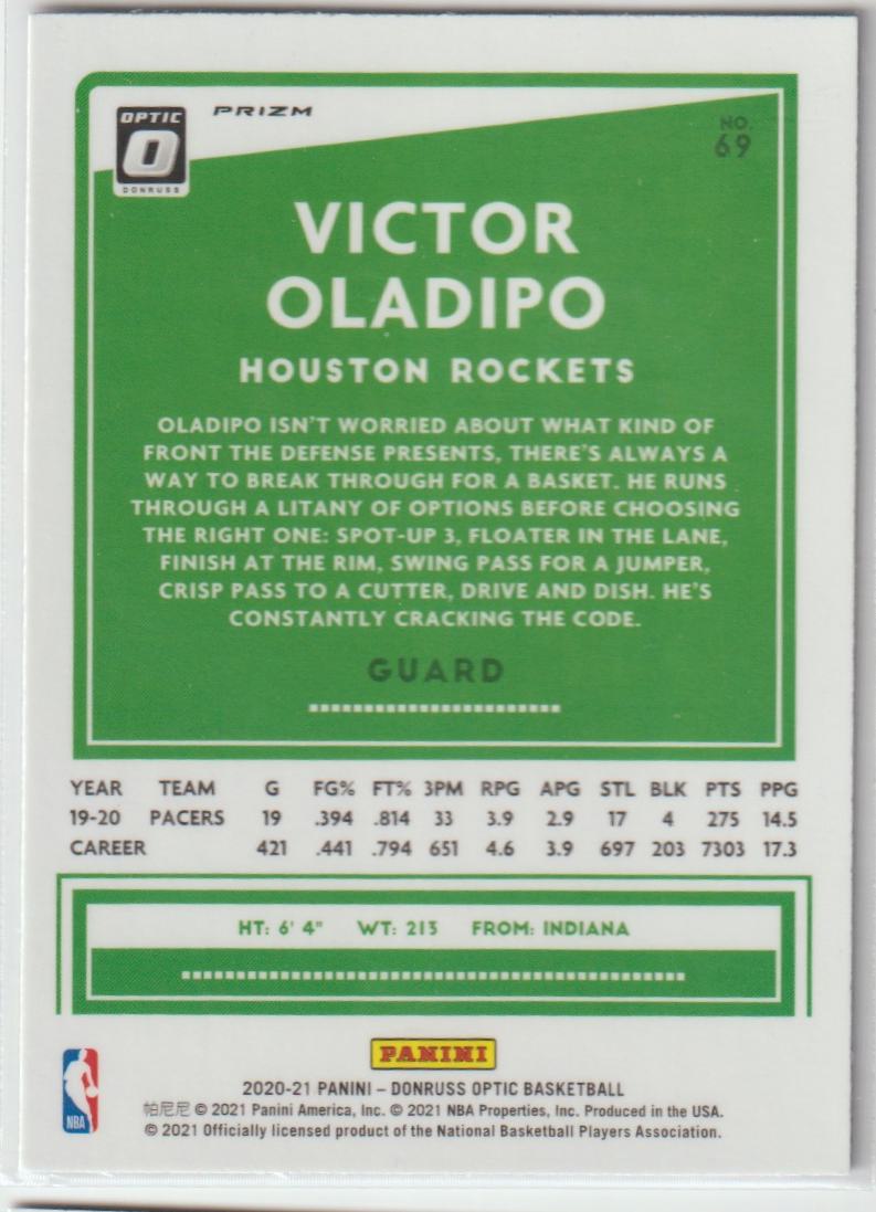 069 Victor Oladipo - Houston Rockets Purple