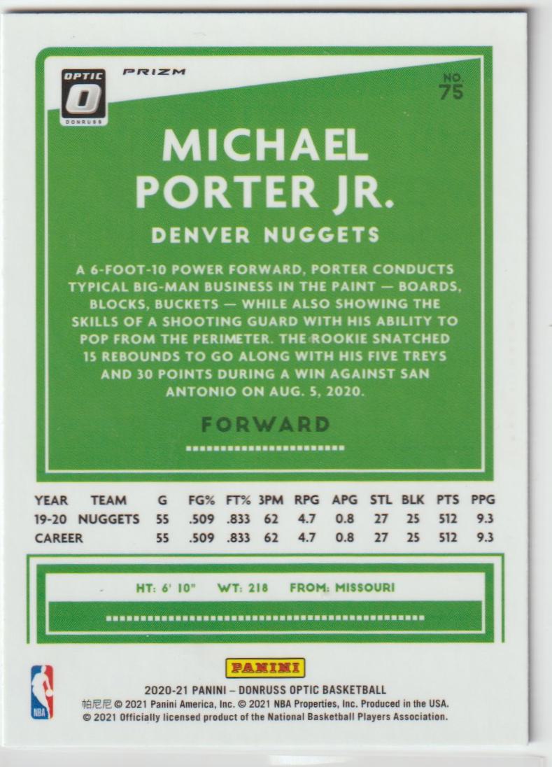 075 Michael Porter Jr. - Denver Nuggets Purple