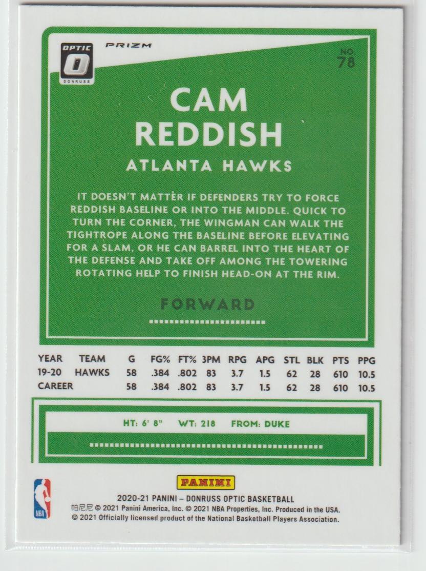 078 Cam Reddish - Atlanta Hawks Purple