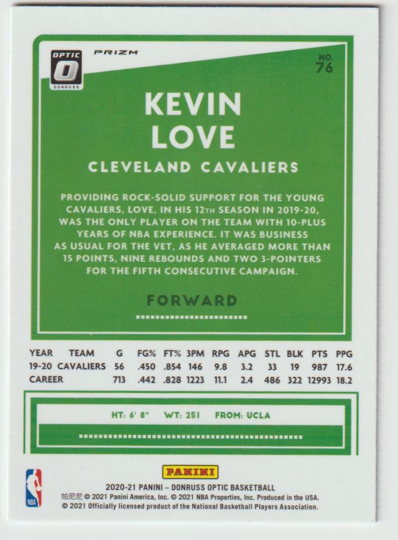 076 Kevin Love - Cleveland Cavaliers Purple