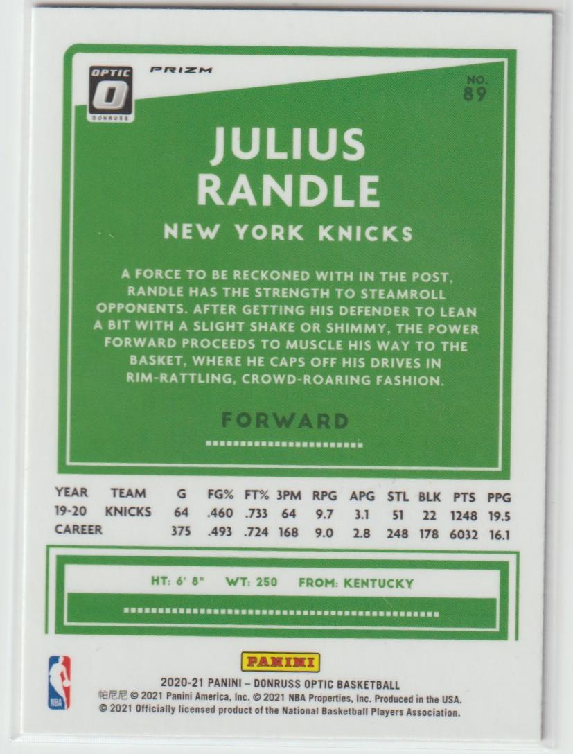 089 Julius Randle - New York Knicks Purple