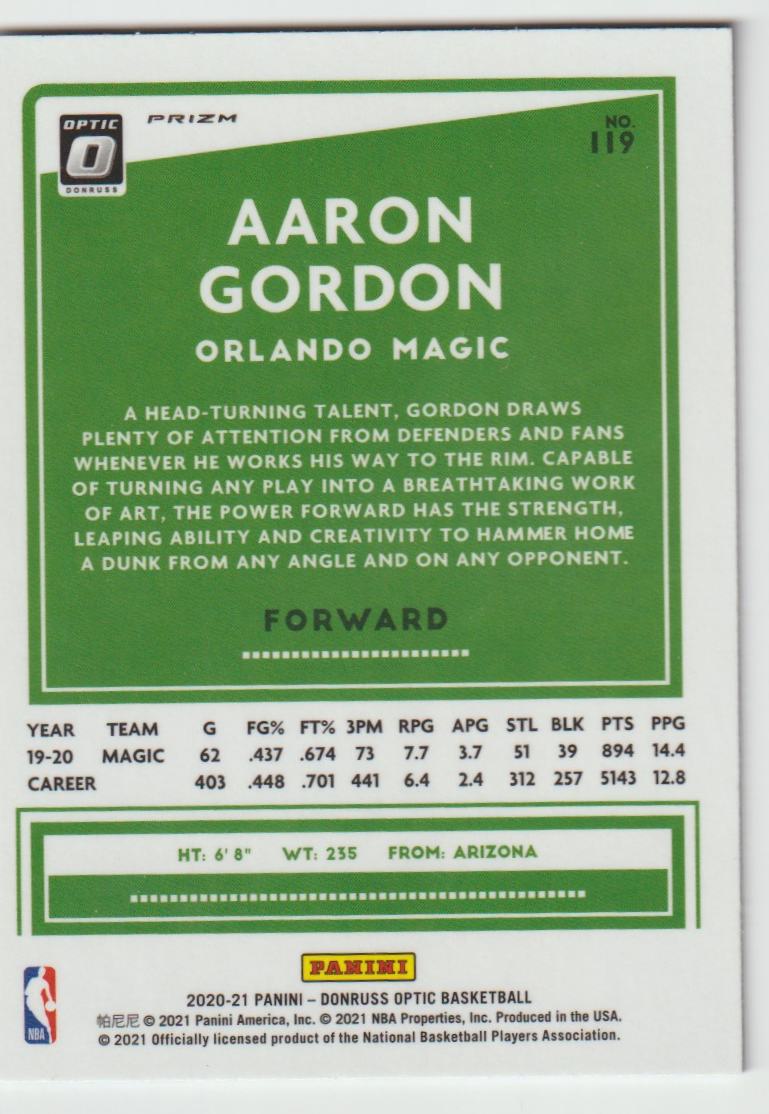 119 Aaron Gordon - Orlando Magic Purple