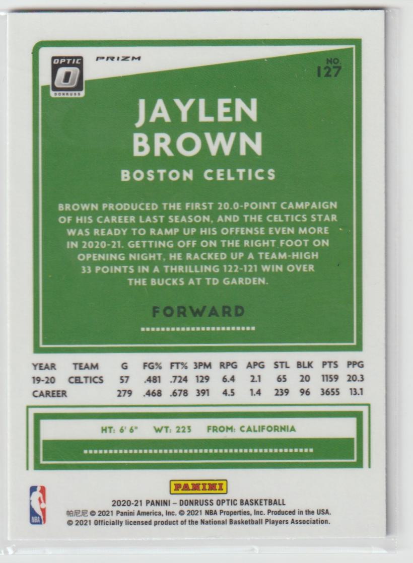 127 Jaylen Brown - Boston Celtics Purple