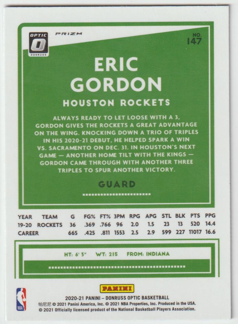 147 Eric Gordon - Houston Rockets Purple