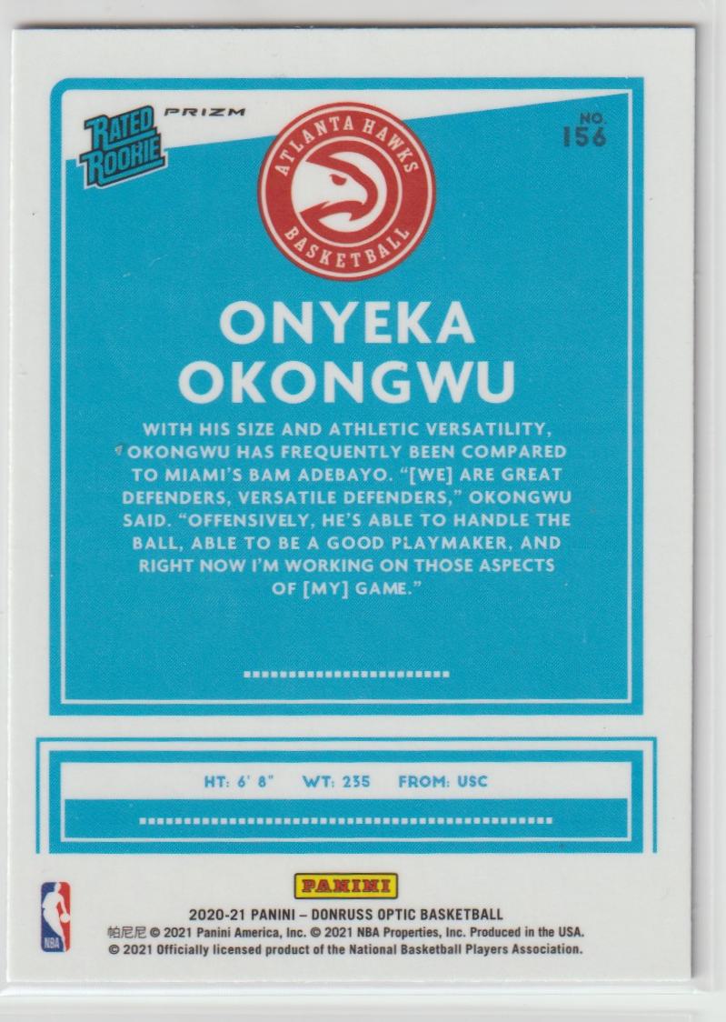 156 Onyeka Okongwu - Atlanta Hawks Purple