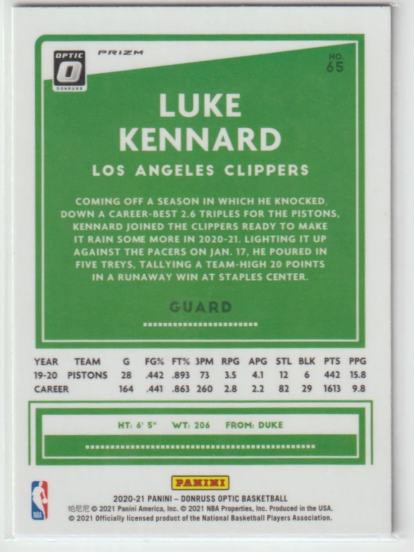 065 Luke Kennard - Los Angeles Clippers Blue Velocity