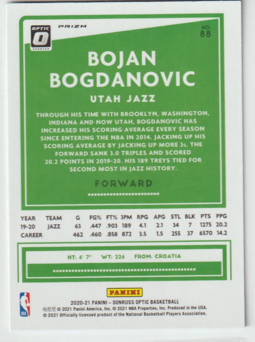 088 Bojan Bogdanovic - Utah Jazz Blue Velocity