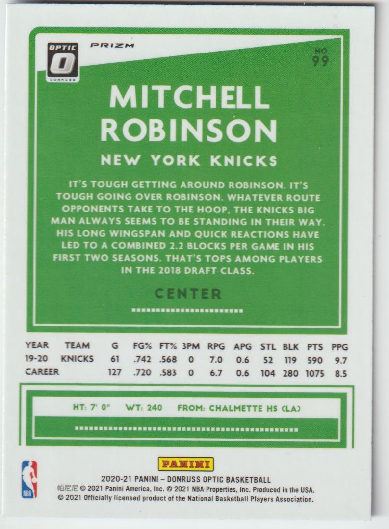 099 Mitchell Robinson - New York Knicks Blue Velocity