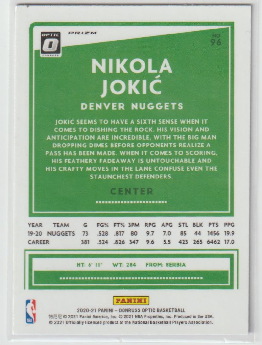 096 Nikola Jokic - Denver Nuggets Blue Velocity