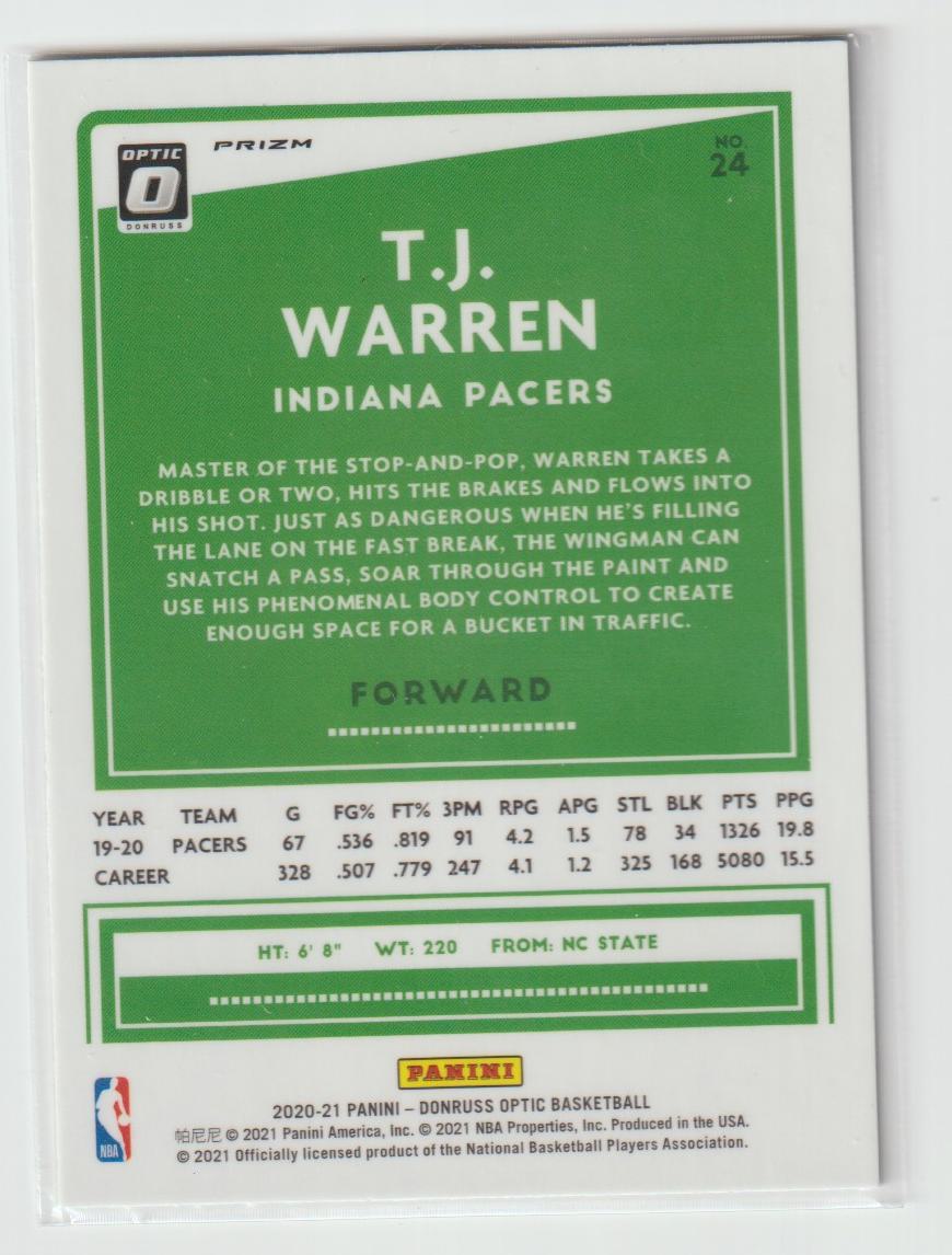 024 T.J. Warren - Indiana Pacers Holo