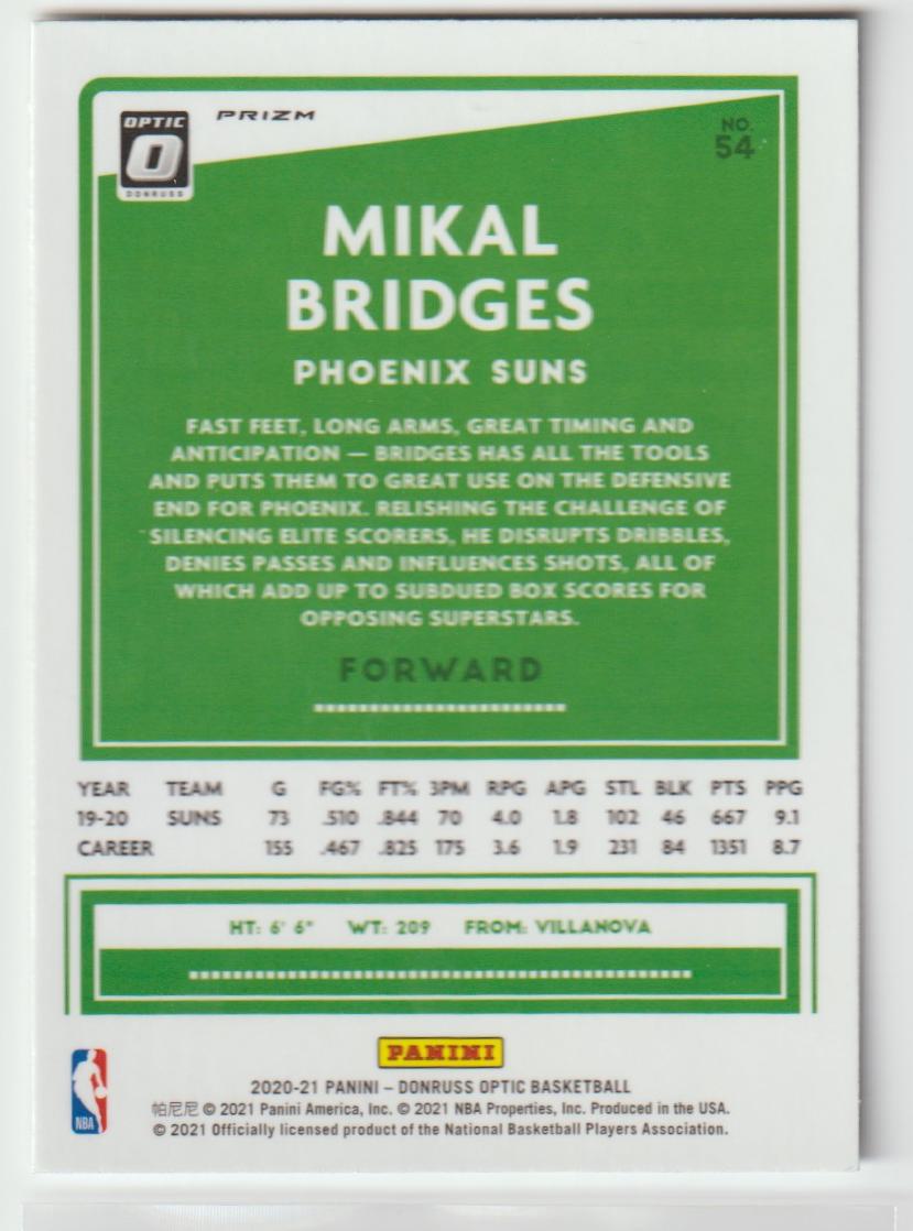 054 Mikal Bridges - Phoenix Suns Holo