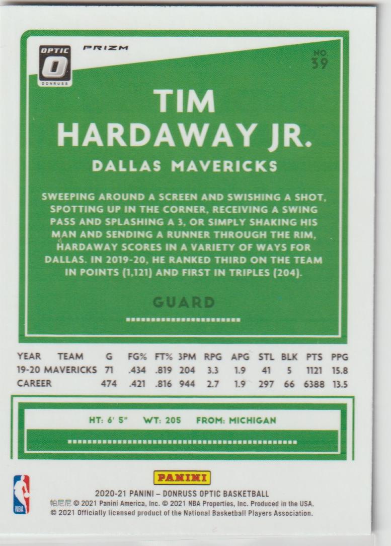 039 Tim Hardaway Jr. - Dallas Mavericks Holo