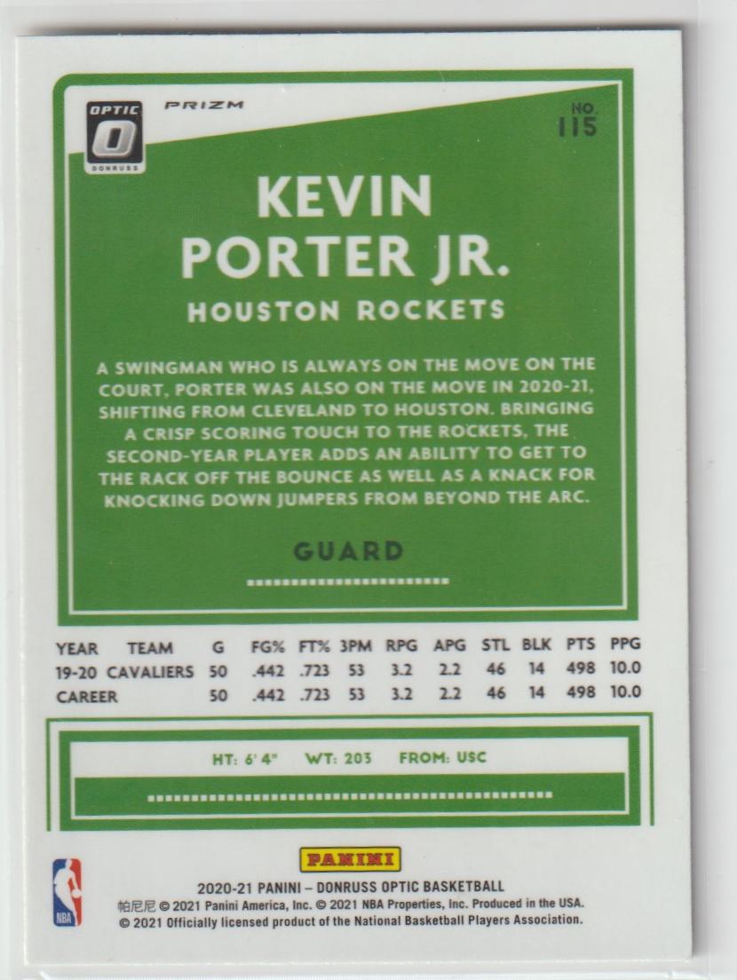 115 Kevin Porter Jr. - Houston Rockets Holo