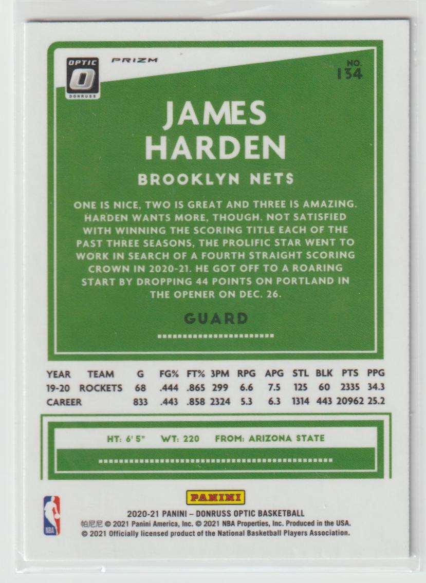 134 James Harden - Brooklyn Nets Holo