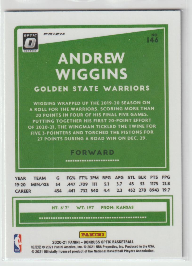 146 Andrew Wiggins - Golden State Warriors Purple Shock